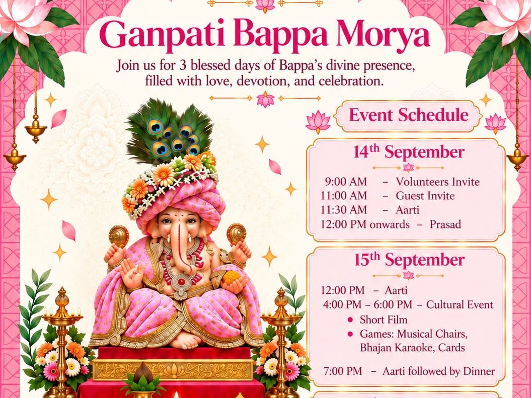 Ganpati Bappa Morya — three days of Ganesh Utsav with ISAK Koblenz